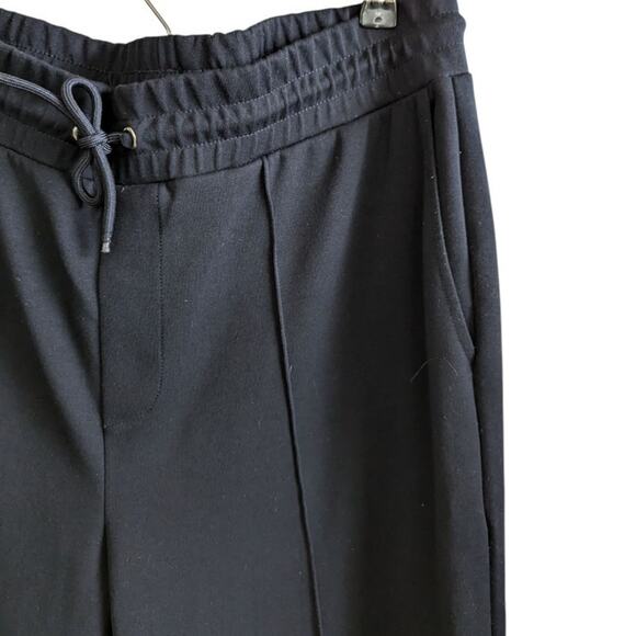 REISS Mens Premier Interlock Jersey Drawstring Joggers in Black, Size Large - Picture 3 of 9